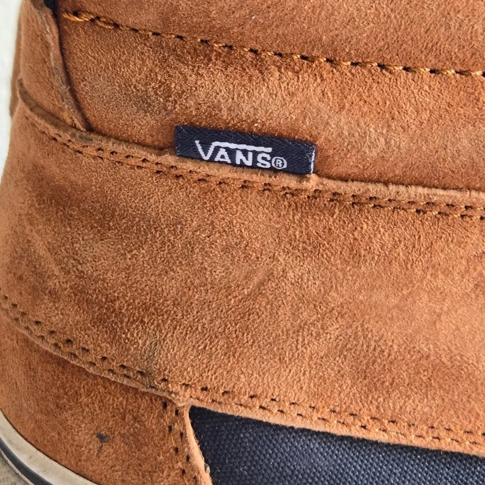 Vans Sk8-Hi Del Pato MTE Mens 12 Ginger Bread Navy Duck Boot Suede Sneakers